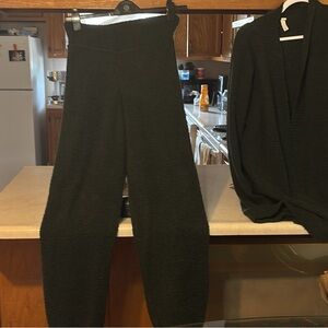 Women's Dark Green Knit Joggers